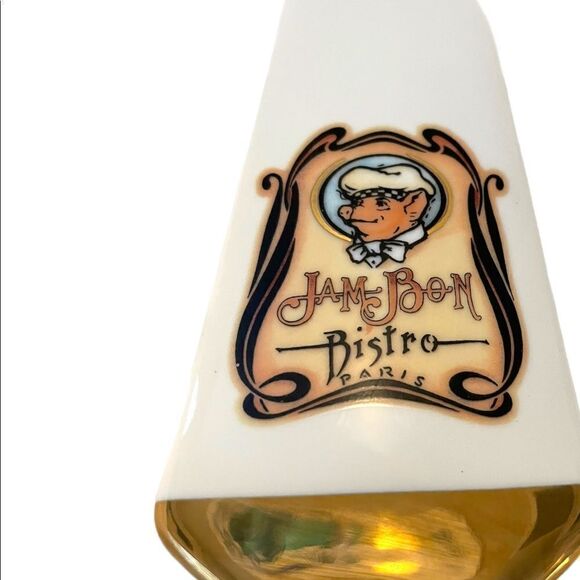Jam Bon Bistro Paris Pig Piggy Chef Department 56 Cake Pie Server Ceramic Set - Picture 14 of 15